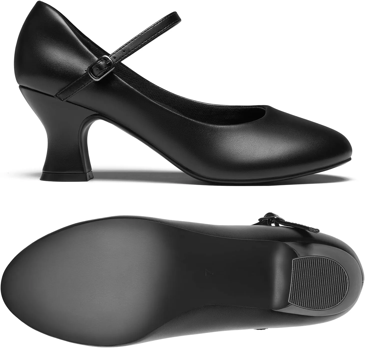 YESSA 1920s Shoes for Women Character Shoes 2"/2.5" Ballroom Dance Shoes for Folklorico Flamenco Latin Swing Salsa Pumps Ankle Strap Dancing Heels